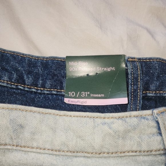 Wild Fable Women's Jeans Mid-Rise Double Waist 90s Relaxed Straight. Size 10 - Picture 5 of 9